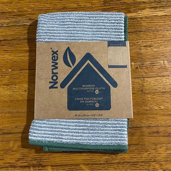 Norwex Bamboo Multipurpose Cloth Graphite/Green NWT - Picture 13 of 15